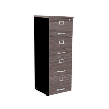 Imagem de Arquivo 04 Gavetas P25 Pandin 1,30 M Walnut e Preto