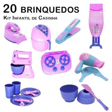 Imagem de Kit Infantil Casinha Ferro  Tábua Forma Secador Chapinha 20p - Zuca To