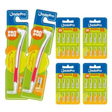 Imagem de Kit 2 Escova Interdental Inclui 2 Refil + 4 Cartela de Refil para Esco