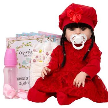 Imagem de Bebe Reborn Princesa Corpo de Vinil Siliconado Enxoval Itens - Cegonha