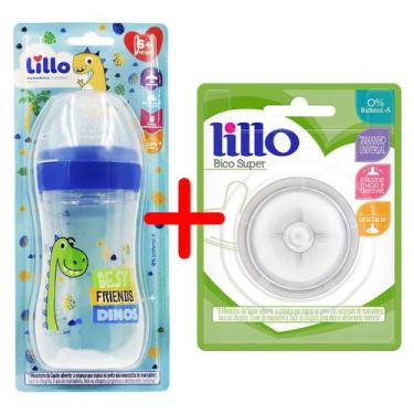 Imagem de Kit Mamadeira Babe 300ml Lillo Evolution Magia E 1 Cartela Bico Refil 