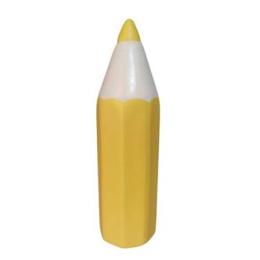 Imagem de Cofrinho decorativo Lapis Grande de Ceramica cor Amarelo Bebe - Hp Dec