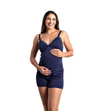 Imagem de Baby Doll Amamentação com Click Frontal em Renda - Roupa De Dormir, Ma