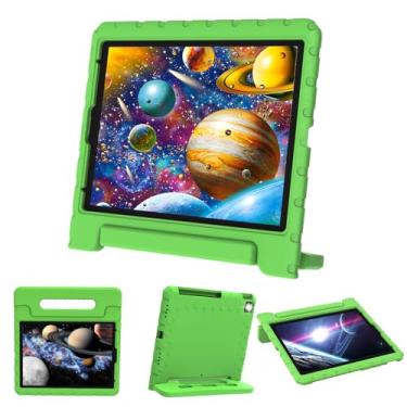 Imagem de E-puhate Capa para iPad Pro 12.9 de 3ª/4ª/5ª/6ª geração, superproteção de EVA à prova de crianças para iPad Pro de 12,9 polegadas 2022/2021/2020/2018 com porta-lápis e suporte, verde