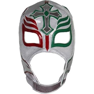 Imagem de Deportes Martinez Rey Misterio Wrestling Mask Semi Professional Quality Luchador, Red/Green/White/Black