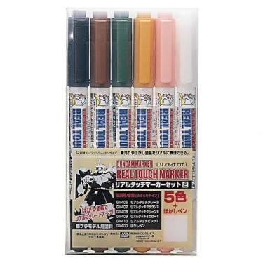 Imagem de Marcador Gundam GMS113 Real Touch Marker Set 2 (5 cores + 1 conjunto transparente)