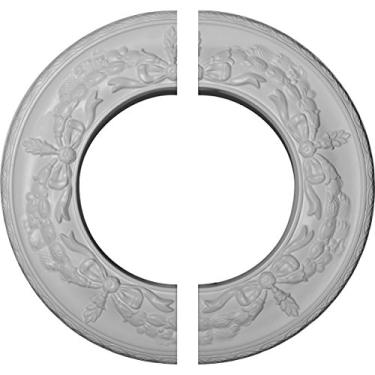 Imagem de Medalhão de teto Ekena Millwork 13 1/4 polegadas OD x 7 1/8 polegadas ID x 7/8 polegadas Salem, Divisor, 13 1/4"OD x 7 1/8"ID x 7/8"P (Fits Canopies up to 7 1/8"), Factory Primed
