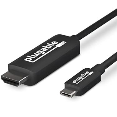 Imagem de Cabo adaptador USB C conectável para HDMI – Conecte os laptops USB-C ou Thunderbolt 3 para HDMI e monitores até 4K@60Hz (compatível com MacBook Air 2018, MacBook Pro 2017/2019, XPS) HDMI 2.0 6 pés, 1,8 m