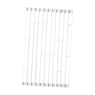 Imagem de Gralara Escorredor de pratos enrolável Escorredor de pia Almofada de isolamento térmico Acessórios de pia de cozinha dobrados para utensílios de cozinha de, L