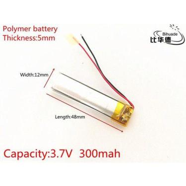 Imagem de Bateria 300mah 5mm X 12mm X 48mm - KMIG