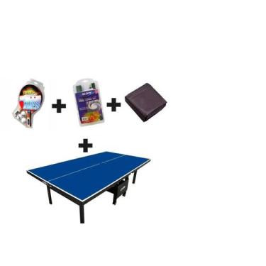 Imagem de MESA DE PING PONG MDF 18mm Klopf 1084 C/ RODAS + Kit Raquetes e Bolinh