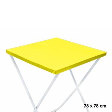 Imagem de Toalha Plástica Cobre Manchas Perolizada - 78 x 78 cm - Amarela - 10 u