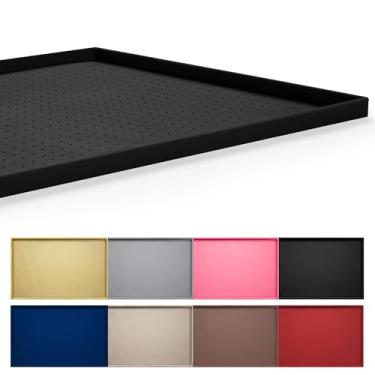 Imagem de Hubulk Tapete de alimentação para cães, 100% impermeável, silicone de grau alimentício, tigela de água e ração para animais de estimação, máquina de lavar louça, borda elevada para evitar