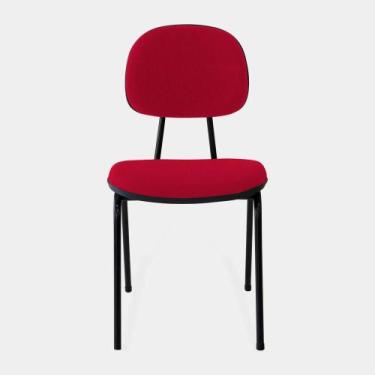 Imagem de Cadeira Secretária Turim Pé Palito Vermelha - Flex Cadeiras