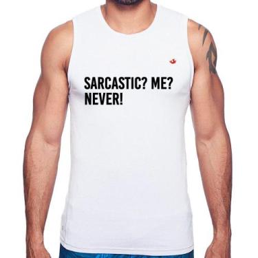 Imagem de Regata Sarcastic Me Never! - Foca na Moda, Branco, M