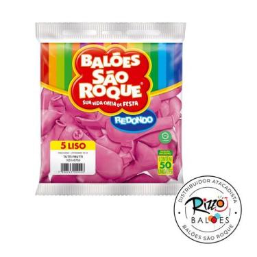 Imagem de Balão de Festa Látex Liso 5'' - Rosa Tutti Frutti - 5 pacotes - 250 un