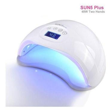 Imagem de Cabine Sun 5  48w Led/uv Secador Géis De Unhas Oferta - oem, Branco