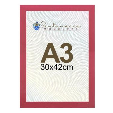 Imagem de Moldura Porta Retrato A3 30x42 Rosa - Santamaria Molduras