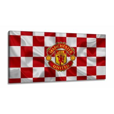 Imagem de Quadro Decorativo Sala Quarto Escritório Manchester United em Tecido C