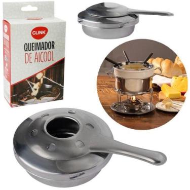 Imagem de Queimador para aparelho de fondue de inox a alcool em gel 14,5x9,5cm d