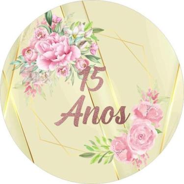 Imagem de Painel Redondo C/ Elástico 1,50m 15 Anos - Fadrix