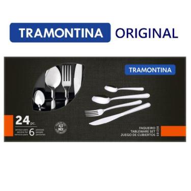 Imagem de Faqueiro TRAMONTINA Búzios - 24 Peças - Aço Inox - ORIGINAL, Inox, 24 