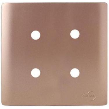 Imagem de Placa Para 4 Furos Com Suporte 4X4 - Novara Ouro Rose - Dicompel Novar