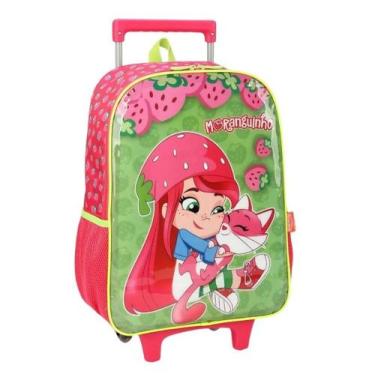 Imagem de Mochila de Rodinhas Sem Alça Luxcel Moranguinho Verde Vermelho, Único,