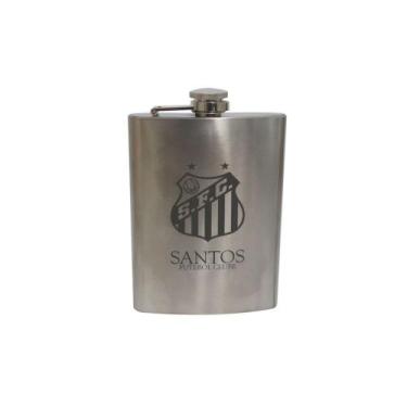 Imagem de Cantil cebola santos escudo 220ml - Cebola Brindes, UN, Prata