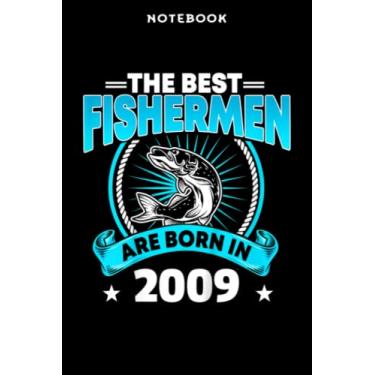 Imagem de Notebook Kids 12 Yēār Old Vintāgē 2009 Fishing Fishērmān 12th Birthdāÿ Mēmē: 6" x 9", over 100 pages/Lined Journal,Management,Notebook Journal,Daily Organizer