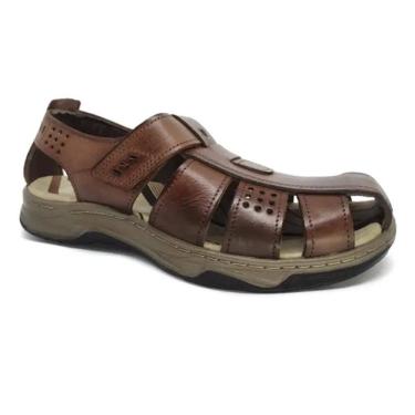 Imagem de Sandália de couro com amortecimento Pegada