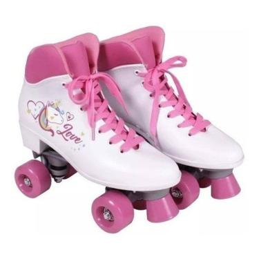 Imagem de Patins Quad Love Unicornio Branco Ou Preto Belfix