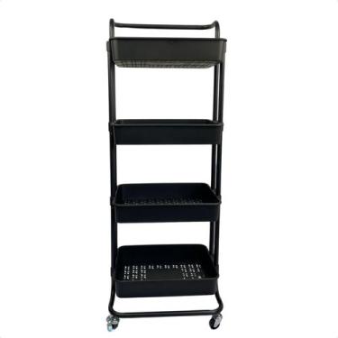 Imagem de Prateleira Organizador Multiuso 4 andares com Rodinhas - Senhor da Net
