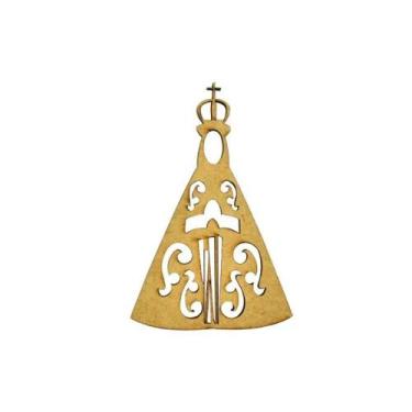 Imagem de Pacote 30 Aplique Nossa Senhora P 7x4,5 Mdf Madeira Laser - ATACADÃO D