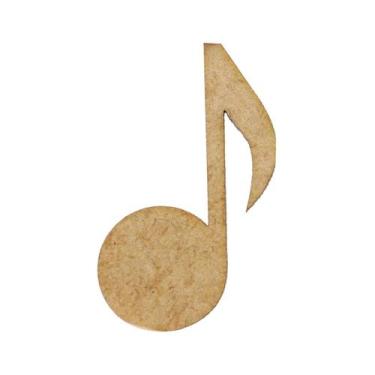 Imagem de Kit 10 Trio De Aplique Nota Musical Modelo 1 2 E 3 4x2,5 Mdf Madeira -