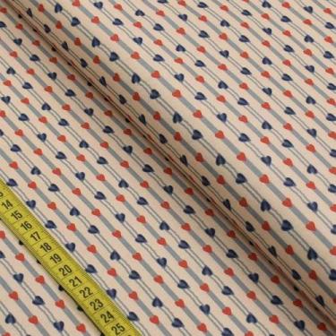 Imagem de Tecido Estampado para Patchwork - Teddy Bear : Mini Corações (0,50x1,4