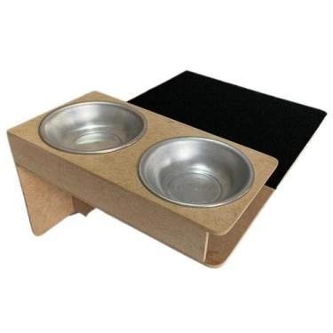 Imagem de Alimentador Fixo De Parede Para Gatos 2 Tigelas 300ml 50x36 cm - Facil