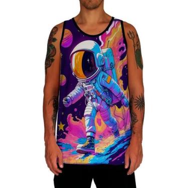 Imagem de Camiseta Regata Galaxias Astronauta Marte Lua Planetas 4 - Enjoy Shop,