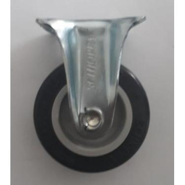 Imagem de Rodizio fixo para carrinhos e  móveis roda pvc flap 210 mf até 40 kgs 