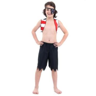 Imagem de Fantasia Piratinha Pop Masculino Infantil - Sulamericana, UNICA, P
