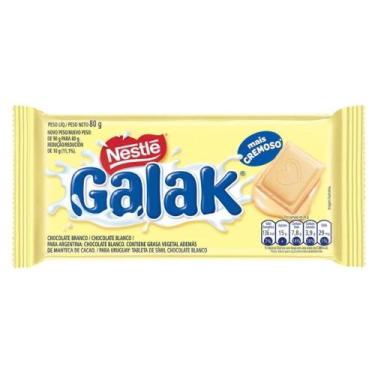 Imagem de Chocolate Branco Nestlé Galak Tablete 80g - Embalagem com 16 Unidades
