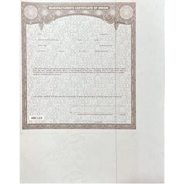 Imagem de Certificado de origem do fabricante MCO/MSO para veículos motorizados/reboques/motocicletas - Novo