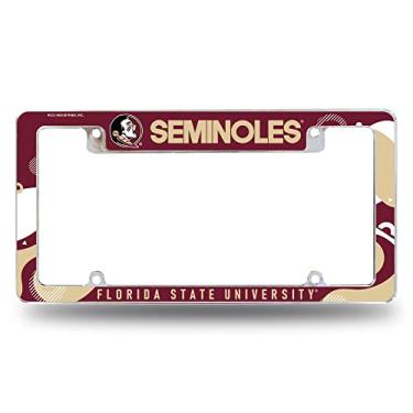 Imagem de Rico Industries NCAA Florida State Seminoles Wave 30,48 cm x 15,24 cm cromado moldura de placa automotiva para carro/caminhão/SUV