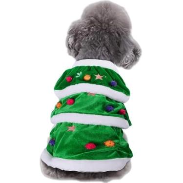 Imagem de Roupas de inverno para cães Worderful Árvore de Natal Casaco de animal de estimação Fofo e Quente Fantasias para cães (P)