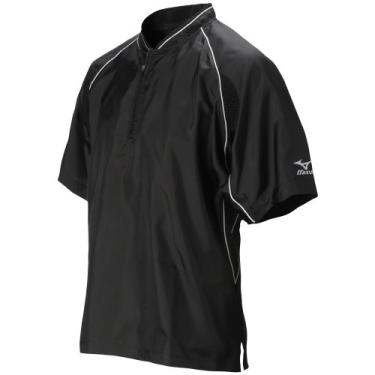 Imagem de Mizuno Camiseta masculina Premier Piped G2 manga curta rebatedor Jersey, preta, média