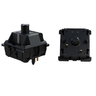 Imagem de GATERON Interruptores de teclado Oil King, interruptores lineares pretos montados em placa pré-lubrificada de 5 pinos compatíveis com teclado mecânico MX (110 peças)