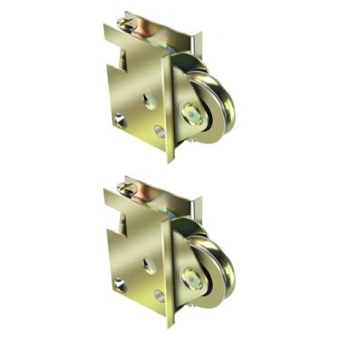 Imagem de Bothyi As rodas deslizantes da porta dos rolos da porta do pátio de 2 pces substituem, rodízios de aço, polia de aço lisa resistente da porta do rolamento da