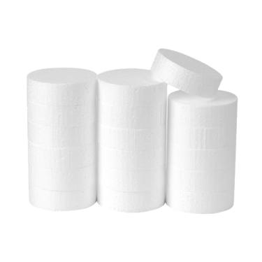 Imagem de TFARC FOAM Círculos De Espuma De 3 Polegadas Para 18 Unidades De 1 Polegada De Espessura, Artesanato, Círculos De Poliestireno Para Artesanato Faça Você Mesmo, Materiais Escolares, Decorações (Branco