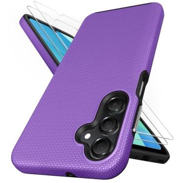 Imagem de SSLOTSCASE Capa para celular Samsung Galaxy A16 5G com protetor de tela, proteção contra quedas de grau militar à prova de choque capa fina resistente para Samsung Galaxy A16 2024, roxa