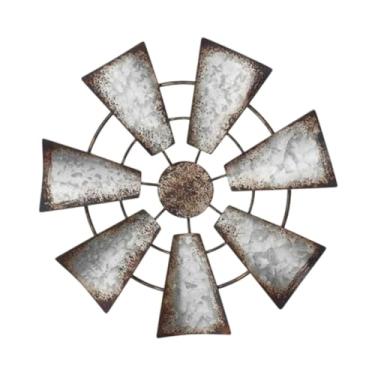 Imagem de Kuntesetty Moinho de ferro decoração da parede arte criativa moderna pendurado ornamento decoração para casa casamento escritório sala jantar café, Círculos Duplos